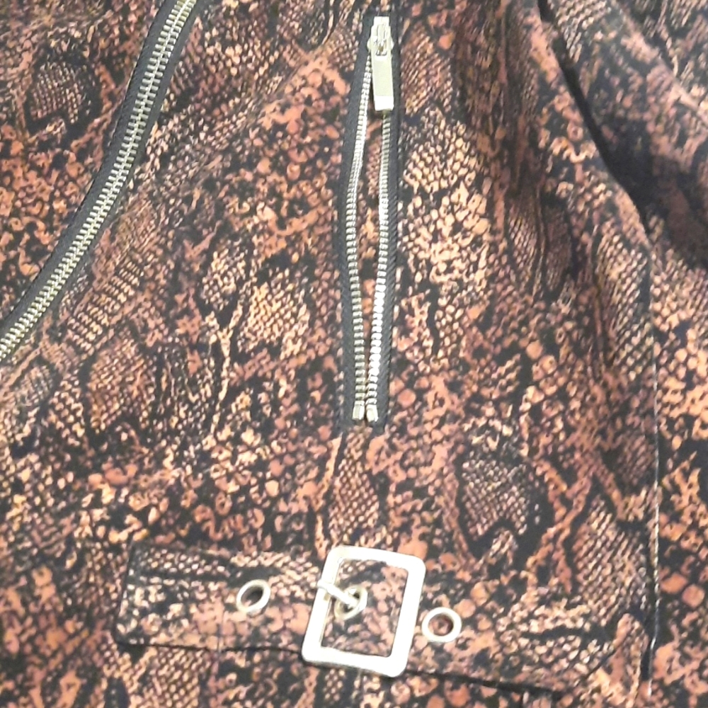 Python Print Moto Jacket  (NWNT) - Picture 9 of 15